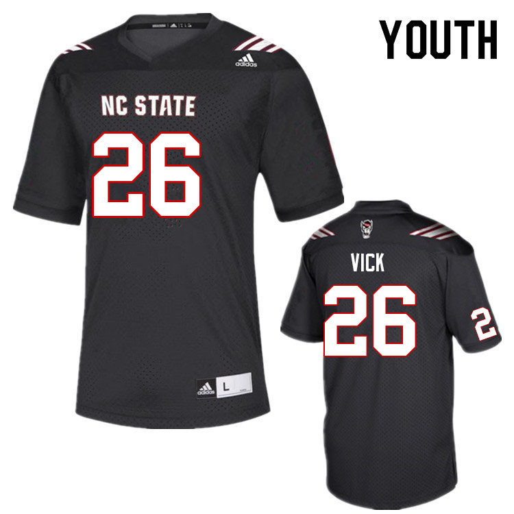 Youth #26 Jackson Vick NC State Wolfpack College Football Jerseys Sale-Black